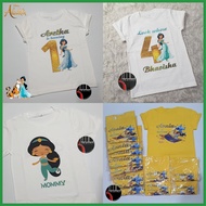 TYN Princess Adult Kids T-Shirt Aladdin CarpetJasmine