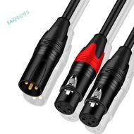XLR to XLR Y-Splitter Cable Balanced XLR Female to Dual XLR Male Audio Microphone Adapter 2 XLR to X