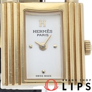 นาฬิกา Hermes รุ่น Kelly สำหรับสุภาพสตรี สายหนังสีขาว สภาพดีเยี่ยม [มือสอง]