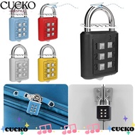 BACKSTR 6 Digit Button Password Lock Metal Combination Lock Security Luggage Padlock