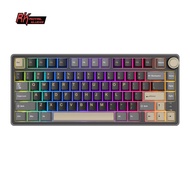 ปะเก็น R75 RK Royal Kludge 81คีย์80% ไฟ RGB Backlit คีย์บอร์ดเล่นเกมร้อนแบบถอดเปลี่ยนได้ด้วยปุ่มกด P