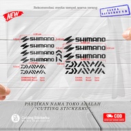 Cutting Stiker Joran Daiwa Shimano Variasi Aksesoris Frame Pancingan