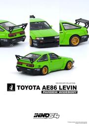 ☆勳寶玩具舖【現貨】INNO64 1/64 豐田 TOYOTA AE86 Levin "PANDEM 綠色