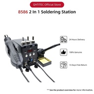 JCD 8586 Digital Soldering Station 2 in 1 Solder Iron Heat Gun Welding Machine 750W Desoldering Rewo