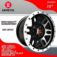 4 PCS / ERMETIQ  MAGS / WHEELS / RIM 15" A15073  SIZE: 15X8.0  PCD: 6X139.7  CB: 110.2  ET(OFFSET): 