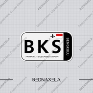 Fatmawati Soekarno Airport Code BKS Sign Sticker
