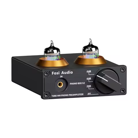 Fosi Audio Phono Preamp for Turntable Phonograph Preamplifier Mini Stereo Audio HiFi Vacuum Tube Amp