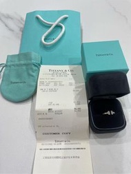 Tiffany T 線型Diamond wire Ring白18k金鑽石戒指