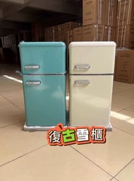 【復古雪櫃】retro refrigerator  迷你  復古  小型  家用  雙門  靜音  冷藏 冷凍  高顏值#復古雪櫃#家用#雙門