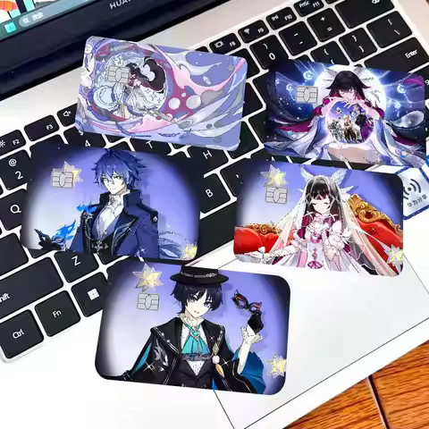 Genshin Impact Song Of The Welkin Moon Cartoon Credit Card Skin Stickers For Bank Card Bus Metro Car