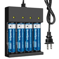 Tokeyla 18650 Battery Charger Set, Universal 18650 Charger for Different Types 3.7volt Rechargeable 