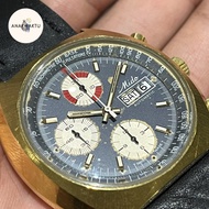 Jam tangan mido chronograph automatic valjoux vintage original antik jadul gold otomatis