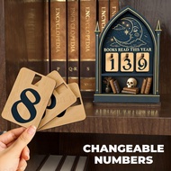 ZLION Books Read Tracker, Handmade 2D Reading Tracker Signage,  Wooden Books Read This Year Reading 