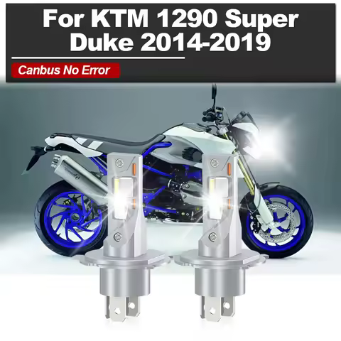 20000LM H4 LED Headlight Bulb 120W Motorcycle Headlamp 6000K 12V Plug And Play For KTM 1290 Super Du