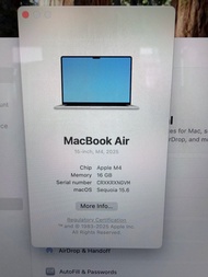 Apple 15-inch  MacBook Air M4 16G+512G