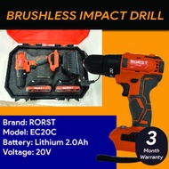 Brushles Impact Drill Hand Drill 20V Power Drill Impact with 2 Batteri