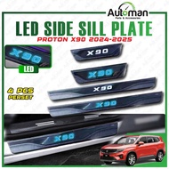 LED Door Side Sill Plate Step Proton X90 X-90 2024 - 2025 Blue Exterior Accessories Footstep