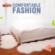 BEAUTY Plush Rug, Irregular Imitation Wool Long Hair Carpet, Soft Non Slip Home Decor Fluffy Faux Fl