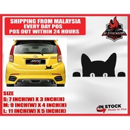 PEEKING CAT CAR STICKERS KERETA STICKER