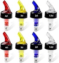 Pack of 8 Bottle Pourers, 2 cl Bottle Pour Spouts Dispenser for Bottles Car Pour Pourer Dosing Aid f