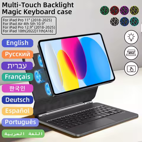 Magic Keyboard for IPad Pro 12.9 11th 10th Generation Case 2025 IPad A16 11th 11" A3354 A3355 A2757 