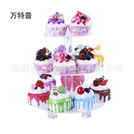 3Layered Round Acrylic Transparent Cupcake Stand with Feet acrylic cupcake stand/holder