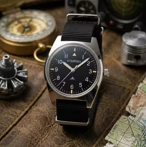 Men's Pilot's Watch Shanghai 8120 Manual Mechanical Movement 36Mm Retro Chinese Watch Suitable for M