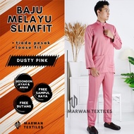 Baju Melayu Moden Warna Dusty Pink