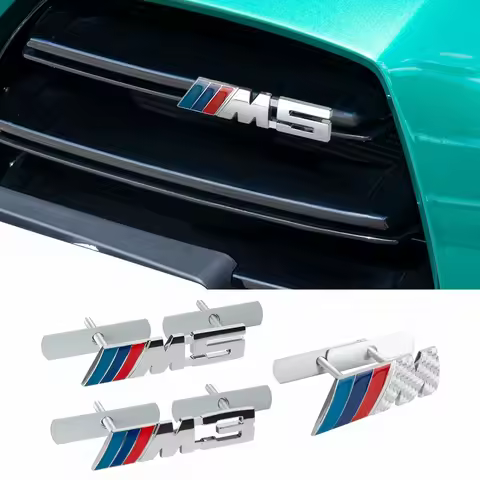 3D Metal M M3 M5 Emblem Car Front Grille Badge Decoration Modification Accessories For BMW M POWER E