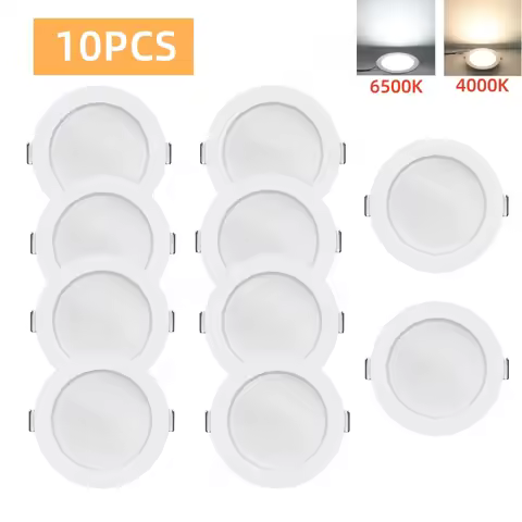 10PCS LED Downlight Recessed Ceiling Lamp 5W 7W 9W 12W 20W 220V LED Lights for Kitchen Living Room C