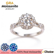 1CT Floral Vine Ring Moissanite Ring Luxury Wedding Ring For Women