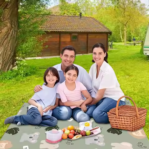 Waterproof Picnic Mat Thick Rug For Hiking 83x59 Inch Washable Foldable Picnic Mat For Hiking Fishin