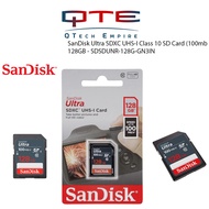 SanDisk Ultra SDXC UHS-I Class 10 SD Card (100mb/s) 128GB - SDSDUNR-128G-GN3IN