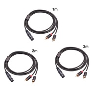 ⭐BABYKO⭐ 1m 2m 3 Audio RCA Y-Splitter Cable Male To 2 XLR 3 Pin Male Female Amplifiers