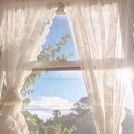 Thin embroidered lace curtain, genuine product