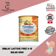 Similac Lactose Free 0-12 bulan 850g