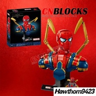 Copy DIY Super heroes Marvel Iron Spider-Man Bust 76326 (379 pcs) Building Blocks Decorations Collec