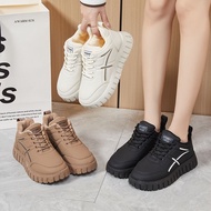 Cod Pedal Warm Fleece Casual Boots - Cotton & Leather, Anti-Slip & Waterproof