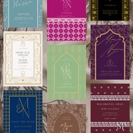[Pre Order] Kad Kahwin Classic Songket Theme 50 PCS | Saiz A6 | Custom Wedding Invitation
