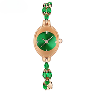 Free Box Jam Tangan Gelang Wanita Mewah Strap Titanium Model Oval Serut Terbaru Fashion Korea Style