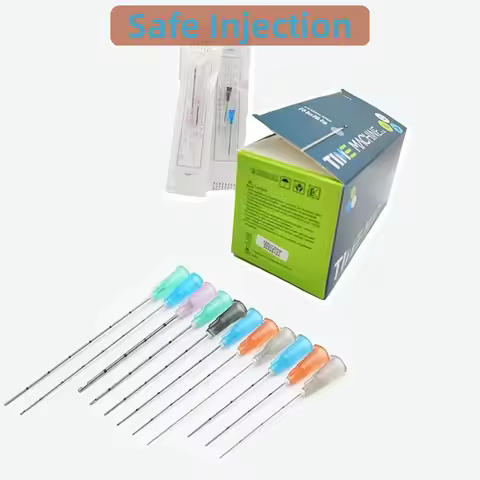 50PCS Micro Cannula 22g 23g 25g 38mm 50mm 70mm Disposble Blunt Tip Micro Cannula Needle