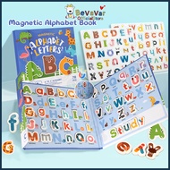 BEVAVAR Children's Magnetic Puzzle Magnetic Book for Kids Puzzle ABC Fun Magnet Book Alphabet Reusab