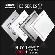 BIG SALE UP TO 50% [SIRIM] SIMON Switch E3 Series White Silver Switches & Socket Outlet Suis lampu R