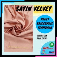 Fabric Material Velvet Satin Silk Velvet Rosella Silky Meter Premium Bridesmaid Dress Braidsmaid Fab