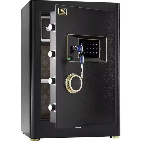 Heavy Duty Large Safe Box 2.05 Cubic Feet with Touch Screen Keypad and Builtin Lock Box for Secure S