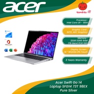 ACER Swift Go 14 SFG14-73T-98EX (14"WQXGA IPS Touch/U9-185H/32GB/1TB NVME/Intel ARC) Pure Silver