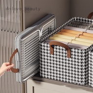 DB Thickened Wear-Resistant Foldable High Capacity Houndstooth Iron Rack Clothes Storage Box