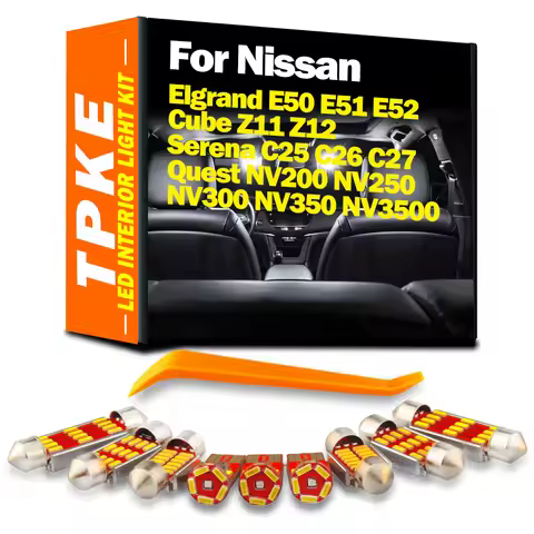 Indoor Bulbs LED Light Kit For Nissan Elgrand E50 E51 E52 Cube Z11 Z12 Serena C25 C26 C27 Quest NV20