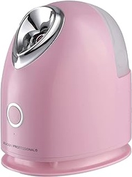 Rucci Professional One-Touch Operation Facial Steamer with Exceptionally-Fine Steam - Spa Face Steaming At Home (Pink)