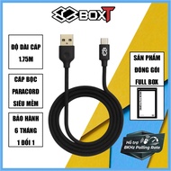 TypeC 8KHz BOXT LineX Paracord Covered Charging Cable Replacement for Gaming Mouse - BOXTSTORE